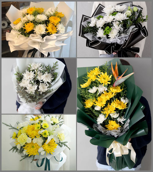 浙江省台州黄岩区茅畲乡西边村白事花束代送